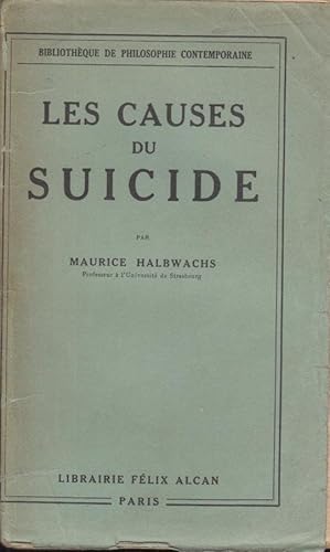 Seller image for Les Causes du Suicide for sale by PRISCA