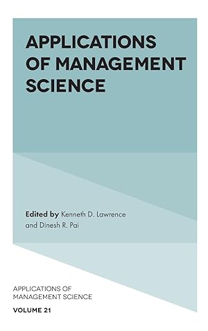 Seller image for Applications of Management Science for sale by moluna