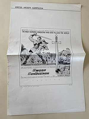 Imagen del vendedor de Sword of the Conqueror Pressbook 1962 Jack Palance, Eleonora Rossi Drago a la venta por AcornBooksNH