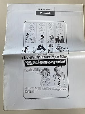 Seller image for Boy, Did I Get A Wrong Number Pressbook 1966 Bob Hope, Elke Sommer for sale by AcornBooksNH