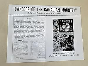 Seller image for Dangers of the Canadian Mounted Pressbook 1948 Jim Bannon, Virginia Belmont for sale by AcornBooksNH