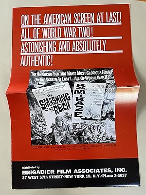 Seller image for The Smashing of the Reich / Kamikaze Pressbook 1962 Perry Wolff for sale by AcornBooksNH