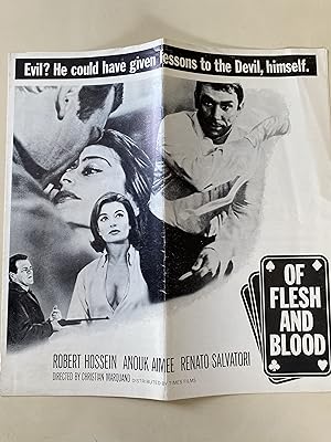 Seller image for Of Flesh and Blood Pressbook 1964 Robert Hossein, Anouk Aimee for sale by AcornBooksNH