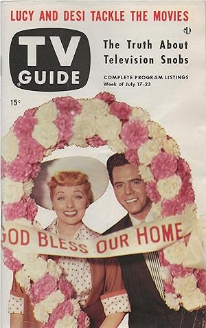 TV Guide July 17, 1953 Lucy and Desi Tackle the Movies!