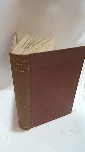 Immagine del venditore per Selected Essays 1917 -1932 venduto da Cambridge Rare Books