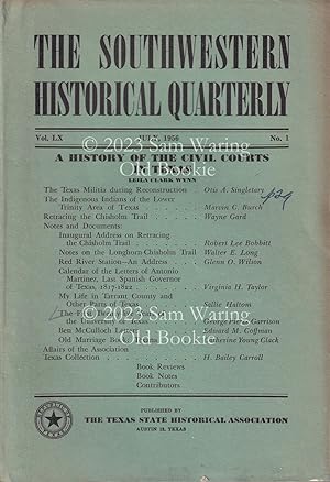 Seller image for Southwestern Historical Quarterly Vol. LX (60) COMPLETE for sale by Old Bookie
