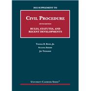 Imagen del vendedor de 2022 Supplement to Civil Procedure, 5th, Rules, Statutes, and Recent Developments(University Casebook Series) a la venta por eCampus