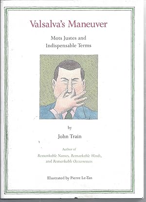 Bild des Verkufers fr Valsalva's Maneuver Mots Justes and Indispensable Terms zum Verkauf von Willis Monie-Books, ABAA