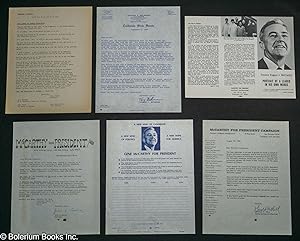 Seller image for [6 Eugene McCarthy for President items] for sale by Bolerium Books Inc.