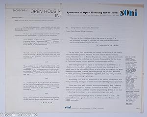 Bild des Verkufers fr Sponsors of Open Housing Investment [two items] SOHI - Formerly NCTI, National Committee on Tithing in Investment zum Verkauf von Bolerium Books Inc.