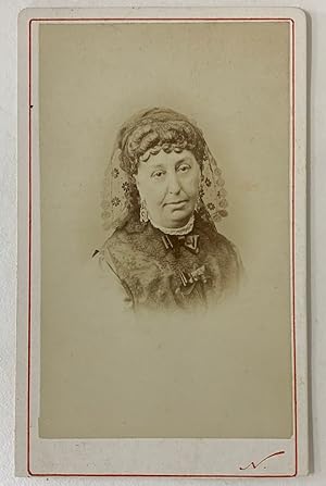 CDV of French Novelist George Sand by French Photographer Nadar [Gaspard-Félix Tournachon]