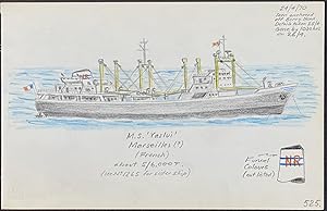 Original Drawing of Ship (Detailed & Dated)