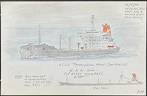 Original Drawing of Ship (Detailed & Dated)