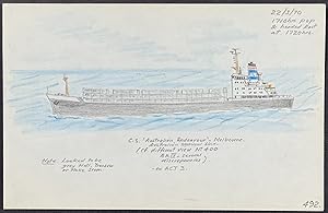 Original Drawing of Ship (Detailed & Dated)