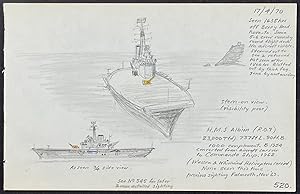 Original Drawing of Ship (Detailed & Dated)