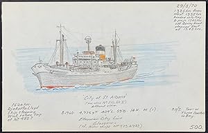 Original Drawing of Ship (Detailed & Dated)