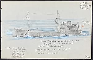 Original Drawing of Ship (Detailed & Dated)