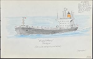 Original Drawing of Ship (Detailed & Dated)