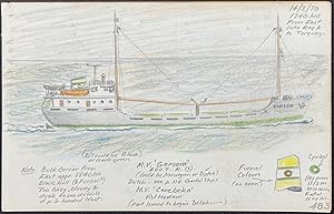 Original Drawing of Ship (Detailed & Dated)