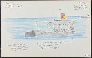 Original Drawing of Ship (Detailed & Dated)