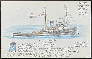 Original Drawing of Ship (Detailed & Dated)