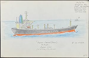 Original Drawing of Ship (Detailed & Dated)