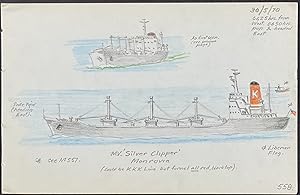 Original Drawing of Ship (Detailed & Dated)