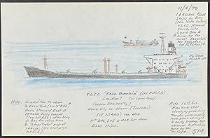 Original Drawing of Ship (Detailed & Dated)