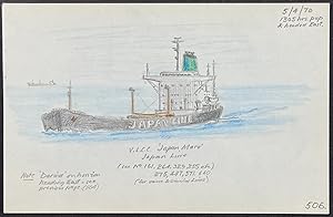 Original Drawing of Ship (Detailed & Dated)