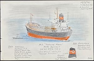 Original Drawing of Ship (Detailed & Dated)