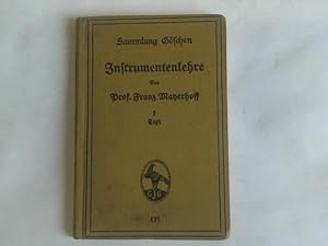 Seller image for Instrumentenlehre, Band 1 (von 2 Bnden): Textband for sale by Celler Versandantiquariat