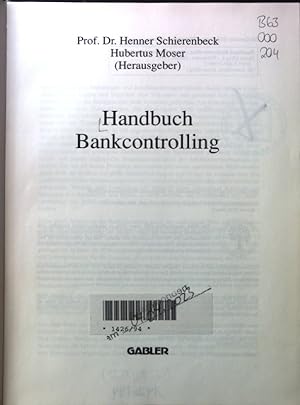 Immagine del venditore per Handbuch Bankcontrolling. venduto da books4less (Versandantiquariat Petra Gros GmbH & Co. KG)