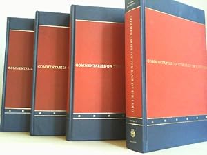 Bild des Verkufers fr Commentaries on the Laws of England, A Facsimile of the First Edition of 1765-1769 (4 Volumes), KOMPLETT. zum Verkauf von Antiquariat im Schloss