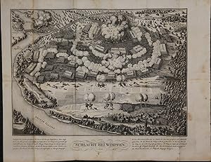 Bad Wimpfen. "Schlacht bei Wimpfen 1622". Ansicht der Schlacht und Truppenauifstellung aus halber...
