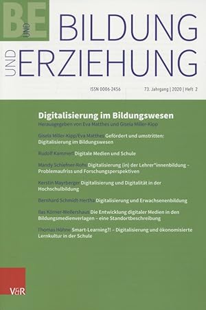 Imagen del vendedor de Bildung und Erziehung, 73. Jg., Heft 2. Digitalisierung im Bildungswesen. a la venta por Fundus-Online GbR Borkert Schwarz Zerfa