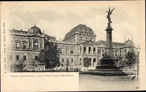 Ansichtskarte / Postkarte Wien Altstadt, Universität mit Liebenberg Denkmal