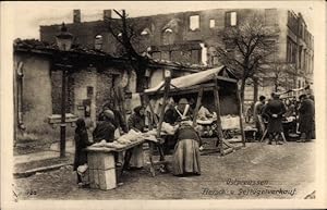 Ansichtskarte / Postkarte Ostpreußen, Markt, Fleisch und Geflügelverkauf, Ostpreußenhilfe