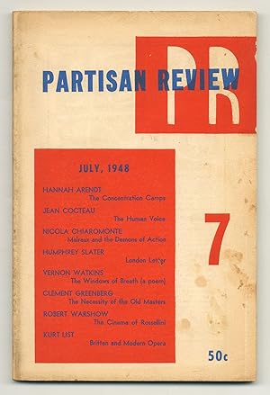 Image du vendeur pour Partisan Review - Volume XV, Number 7, July 1948 mis en vente par Between the Covers-Rare Books, Inc. ABAA