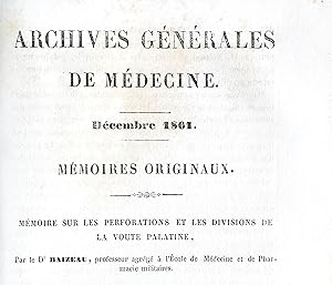 Mémoire sur les perforations et les divisions de la voûte palatine, In : Archives générales de mé...