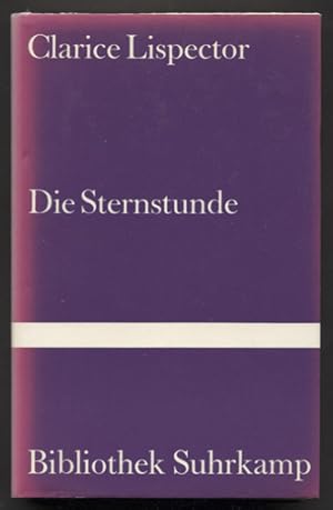 Bild des Verkufers fr Die Sternstunde. Aus dem brasilianischen Portugiesisch von Curt Meyer-Clason. (= Bibliothek Suhrkamp Band 884,) zum Verkauf von Antiquariat Neue Kritik