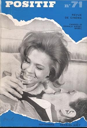 Bild des Verkufers fr POSITIF. Revue de Cinma no. 71 (Septembre 1965): Cannes 65 / Donald Siegel / Babel. zum Verkauf von Versandantiquariat  Rainer Wlfel