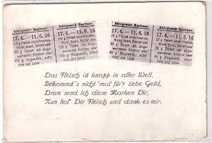Bild des Verkufers fr 33408 Reim Ak Lebensmittelmarke Knigreich Sachsen um 1915 zum Verkauf von Versandhandel fr Sammler