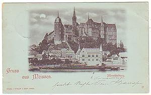 Bild des Verkufers fr 08707 Mondscheinkarte Gru aus Meien Albrechtsburg zum Verkauf von Versandhandel fr Sammler