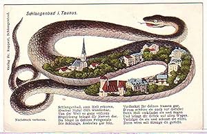 Bild des Verkufers fr 06530 Ak Schlangenbad im Taunus mit Reim um 1920 zum Verkauf von Versandhandel fr Sammler