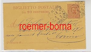 Bild des Verkufers fr 82426 Ganzsachen Postkarte Torino Italien 1891 zum Verkauf von Versandhandel fr Sammler