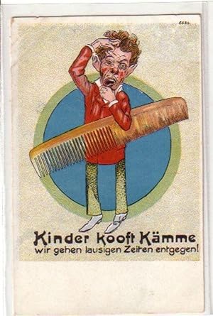 Bild des Verkufers fr 20958 Humor Ak "Kinder kooft Kmme ." um 1930 zum Verkauf von Versandhandel fr Sammler