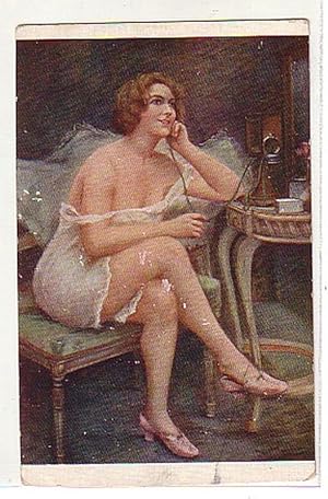 Bild des Verkufers fr 02788 Ak Erotik leicht bekleidete Dame am Telefon 1920 zum Verkauf von Versandhandel fr Sammler