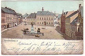 Bild des Verkufers fr 04545 Ak Reichenbach i.V. Rathaus mit Marktplatz 1908 zum Verkauf von Versandhandel fr Sammler