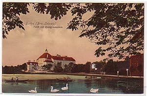 Bild des Verkufers fr 07181 Ak Borna Bez. Leipzig Teich mit Realgymnasium 1910 zum Verkauf von Versandhandel fr Sammler