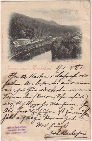 Bild des Verkufers fr 03231 Ak Gru aus Karlsbad Giesshbel 1898 zum Verkauf von Versandhandel fr Sammler